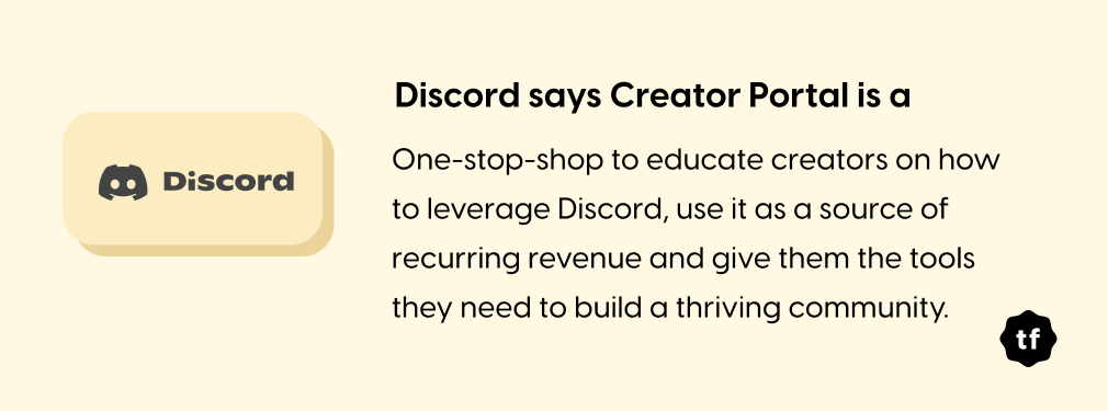 Discord Creator Portal